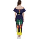 Rocket Halftone Astrology Astronaut Bardot Ruffle jumpsuit View4