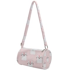 Pattern Pink Cute Sweet Fur Cats Mini Cylinder Bag by Sarkoni