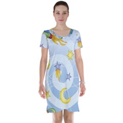 Science Fiction Outer Space Short Sleeve Nightdress by Sarkoni