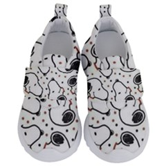 Dog Pattern Kids  Velcro No Lace Shoes by Sarkoni