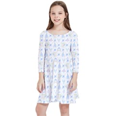 Sd4939 Kids  Quarter Sleeve Skater Dress by adorned