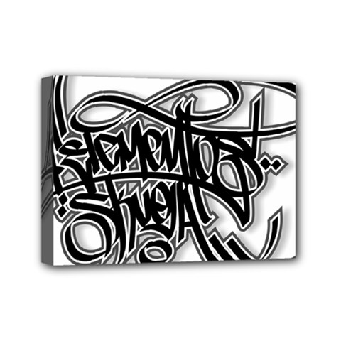 Hip Hop Music Drawing Art Graffiti Mini Canvas 7  X 5  (stretched) by Sarkoni