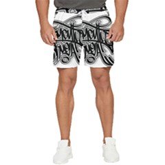 Hip Hop Music Drawing Art Graffiti Men s Runner Shorts by Sarkoni