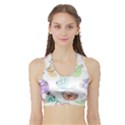 Cartoon Bird Cute Doodle Bird Sports Bra with Border View1