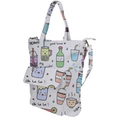 Drinks Cocktails Doodles Coffee Shoulder Tote Bag by Apen