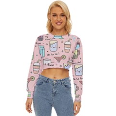 Drink Cocktail Doodle Coffee Lightweight Long Sleeve Sweatshirt by Apen