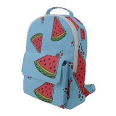 Watermelon Fruit Pattern Tropical Flap Pocket Backpack (large) by Apen