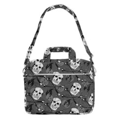 Skull Skeleton Pattern Texture Macbook Pro 16  Shoulder Laptop Bag by Apen
