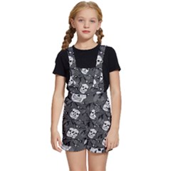 Skull Skeleton Pattern Texture Kids  Short Overalls by Apen