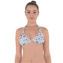 New Year Christmas Winter Pattern Halter Neck Bikini Top View1