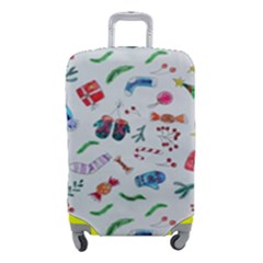 New Year Christmas Winter Pattern Luggage Cover (small) by Apen