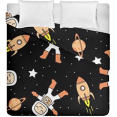 Astronaut Space Rockets Spaceman Duvet Cover Double Side (king Size) by Ravend