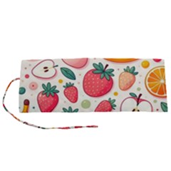 Fruit Sweet Pattern Roll Up Canvas Pencil Holder (s) by Ravend