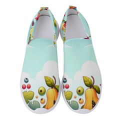 Fruits Sweet Papaya Orange Pattern Women s Slip On Sneakers by Ravend