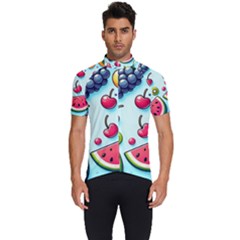 Fruits Sweet Pattern Men s Short Sleeve Cycling Jersey by Ravend