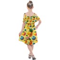 Fruits Fresh Sweet Pattern Kids  Cut Out Shoulders Chiffon Dress View2