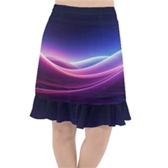 Cosmic Galaxy Quantum Art Nature Fishtail Chiffon Skirt by Ravend