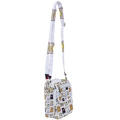 Cat Kitten Seamless Pattern Shoulder Strap Belt Bag by Grandong