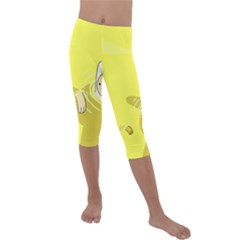 Adventure Time Jake The Dog Finn The Human Artwork Yellow Kids  Lightweight Velour Capri Leggings  by Sarkoni