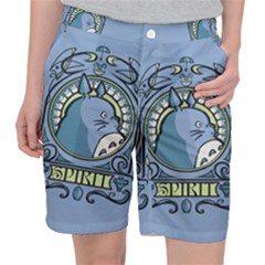 Drawing Illustration Anime Cartoon My Neighbor Totoro Women s Pocket Shorts by Sarkoni