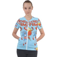 Adventure Time Avengers Age Of Ultron Short Sleeve Zip Up Jacket by Sarkoni