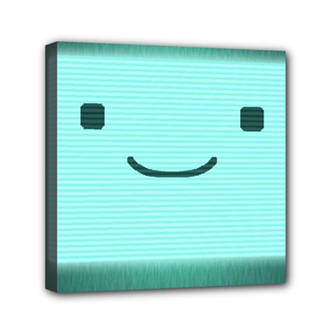 Adventure Time Bmo Mini Canvas 6  X 6  (stretched) by Sarkoni