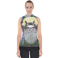 Illustration Anime Cartoon My Neighbor Totoro Mock Neck Shell Top by Sarkoni