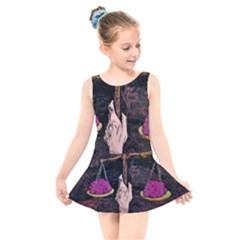 Jujutsu Kaisen Heart Design Heart Psychedelic Anime Hands Kids  Skater Dress Swimsuit by Sarkoni