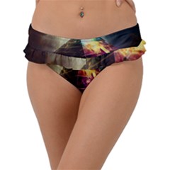 Tropical Forest Jungle Ar Colorful Midjourney Spectrum Trippy Psychedelic Nature Trees Pyramid Frill Bikini Bottoms by Sarkoni