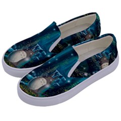 Anime My Neighbor Totoro Jungle Natural Kids  Canvas Slip Ons by Sarkoni