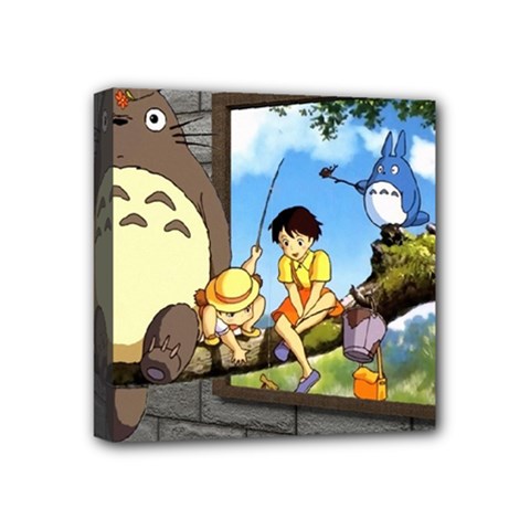 My Neighbor Totoro Mini Canvas 4  X 4  (stretched) by Sarkoni