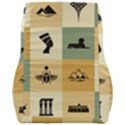 Egyptian Flat Style Icons Car Seat Back Cushion  View2