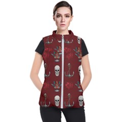 Tattoo Old School Background Pattern Women s Puffer Vest by Bedest