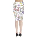 Fantasy Things Doodle Style Vector Illustration Midi Wrap Pencil Skirt View2