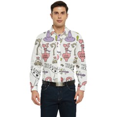 Fantasy Things Doodle Style Vector Illustration Men s Long Sleeve  Shirt by Bedest