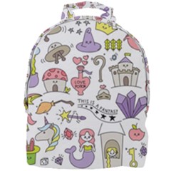 Fantasy Things Doodle Style Vector Illustration Mini Full Print Backpack by Bedest