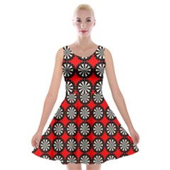 Dart Board Velvet Skater Dress by Dutashop