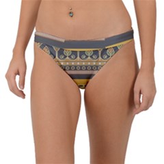 Seamless Pattern Egyptian Ornament With Lotus Flower Band Bikini Bottoms by Hannah976