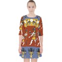 Ancient Egyptian Religion Seamless Pattern Quarter Sleeve Pocket Dress View1