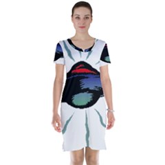 Alien Unidentified Flying Object Ufo Short Sleeve Nightdress by Sarkoni