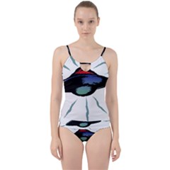 Alien Unidentified Flying Object Ufo Cut Out Top Tankini Set by Sarkoni