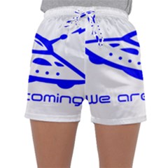 Unidentified Flying Object Ufo Alien We Are Coming Sleepwear Shorts by Sarkoni