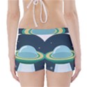 Illustration Ufo Alien  Unidentified Flying Object Boyleg Bikini Wrap Bottoms View2