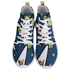 Ufo Alien Unidentified Flying Object Men s Lightweight High Top Sneakers by Sarkoni