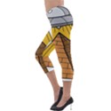 Unidentified Flying Object Ufo Under The Pyramid Lightweight Velour Capri Leggings  View3
