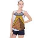 Unidentified Flying Object Ufo Under The Pyramid Bubble Hem Chiffon Tank Top View1