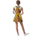 Unidentified Flying Object Ufo Under The Pyramid Kids  Short Sleeve Pinafore Style Dress View2