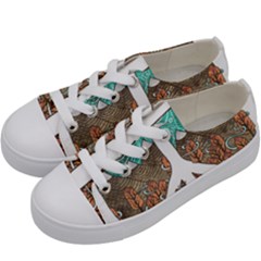 Psychedelic Art Painting Peace Drawing Landscape Art Peaceful Kids  Low Top Canvas Sneakers by Sarkoni