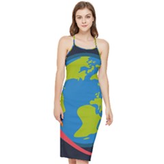 Spaceship Design Bodycon Cross Back Summer Dress by Bedest