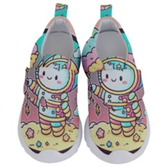 Boy Astronaut Cotton Candy Kids  Velcro No Lace Shoes by Bedest